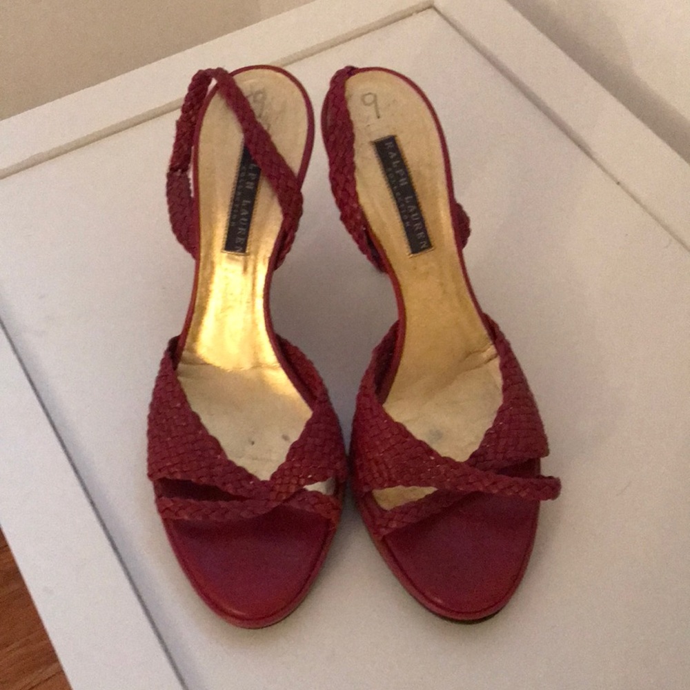 Ralph Lauren Collection leather sandals - size 9
